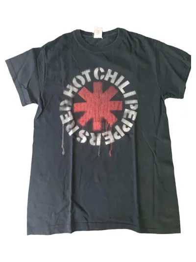 Gildan T-Shirt Red Hot Chili Peppers Herren Gr. 46/S Schwarz Logo Band Fanshirt