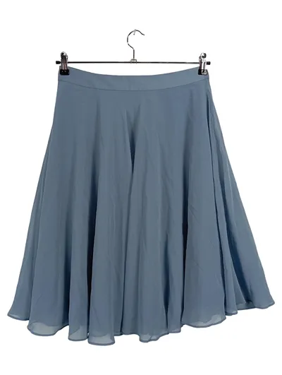 Esprit A-Linienrock Damen Midirock Elegant Uni Blau Gr. 38 M