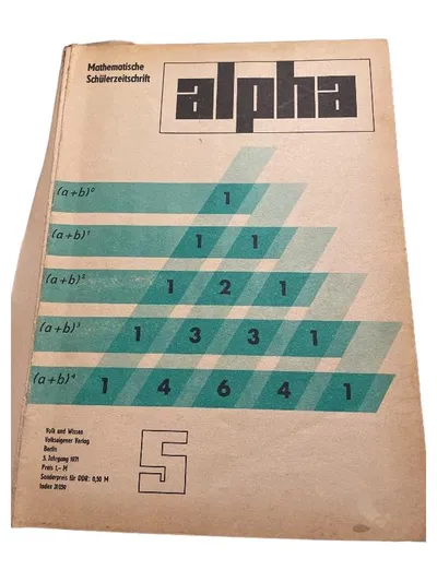 Volk und Wissen Mathe Schülerzeitschrift Alpha 1971 5. Jahrgang