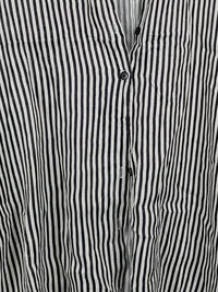 BARRELS AND OIL Damen Hemdbluse Gestreift Oversize Gr. M Schwarz Weiß 2