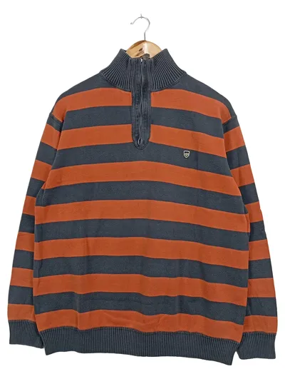 BASEFIELD Herren Pullover Gr. 56/XXL Mehrfarbig Gestreift Baumwolle