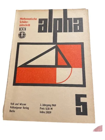 Volk und Wissen Alpha 1969 Ausgabe 5 Mathematische Schülerzeitschrift Mathematik