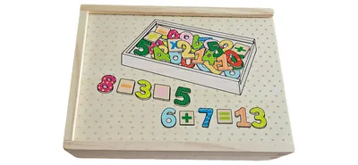 Playtive Zahlen Lernspiel Holz Mehrfarbig Kinder ab 3 Jahre Mathe Spielzeug