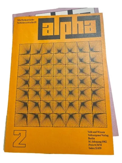 Volk und Wissen Alpha Mathematische Schülerzeitschrift 1982 Mathe Wiss Technik