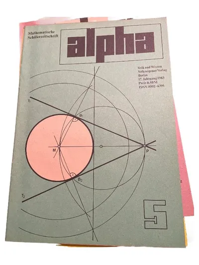 Volk und Wissen Math Schülerzeitschrift alpha 17. Jg. 1983 Geometrie Technik