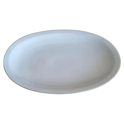 Royal Copenhagen Servierplatte Klassisch Weiß Porzellan Oval Teller