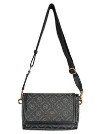 Carlo Colucci Geldbörse Kette Umhängetasche Damen Schwarz Klein Logo 1