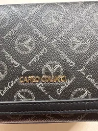 Carlo Colucci Geldbörse Kette Umhängetasche Damen Schwarz Klein Logo 4