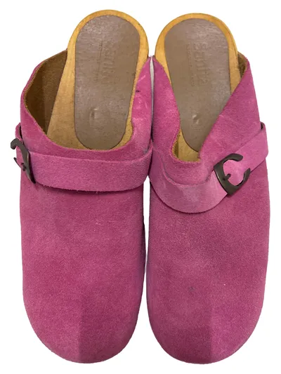 Sanita Hausschuhe Damen Clogs Gr. 41 Rosa Leder Komfortabel Pantoletten
