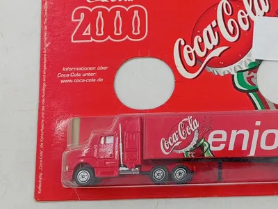 Coca-Cola 2000 Modell-LKW Sattelzug Enjoy Sammlerstück Rot 18,5cm