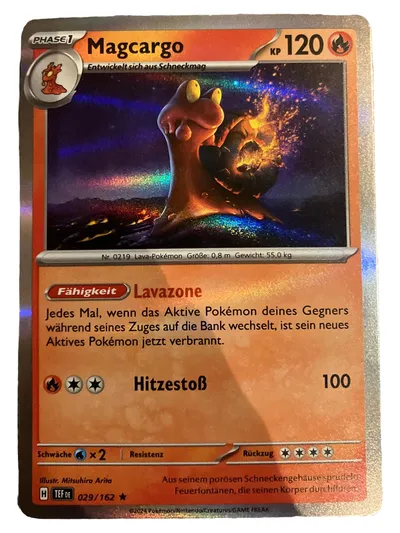 Pokémon Magcargo Sammelkarte TCG Deutsch Trading Card Game