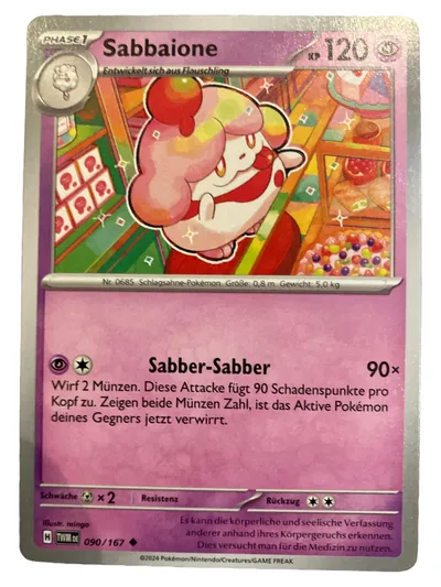 Pokémon Sabbaione 090/167 Sammelkarte TWM Deutsch Psycho Phase 1