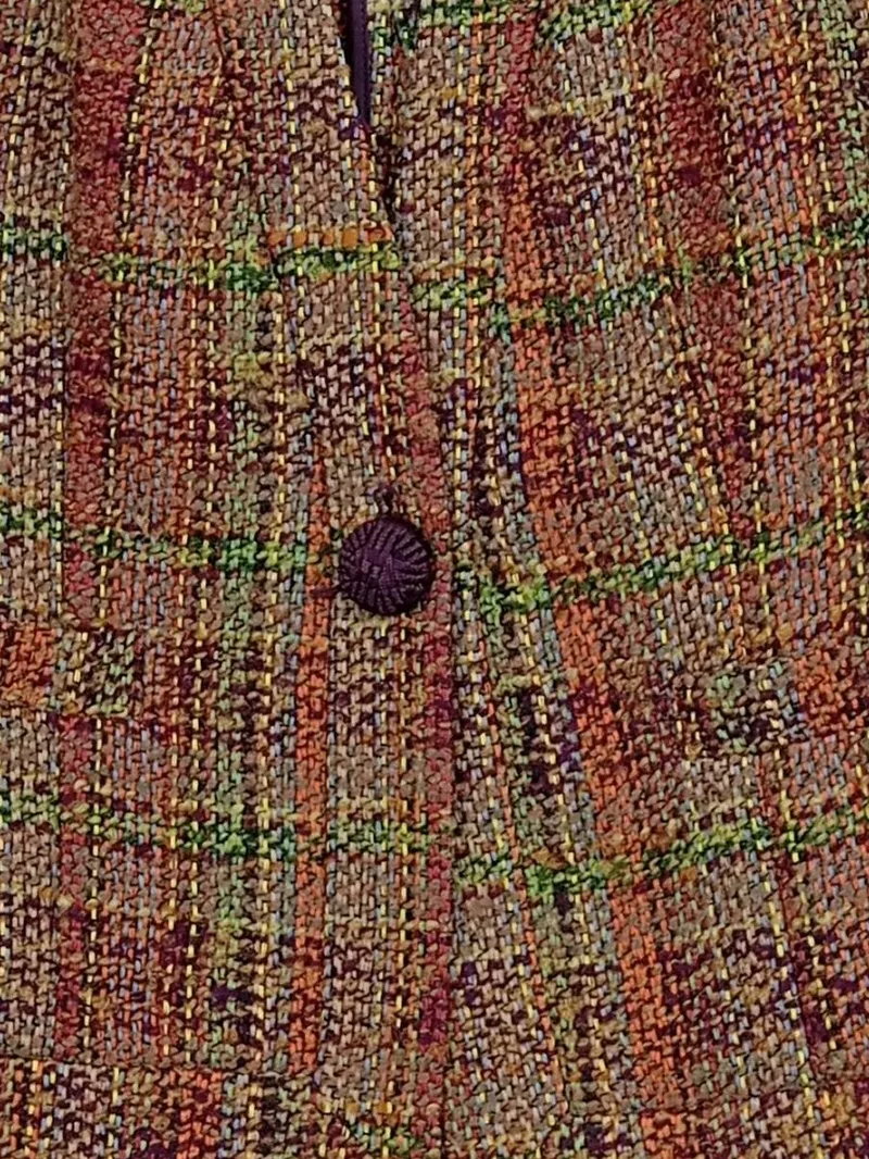 Coldwater Creek Damen Tweed Blazer Jacke Gr. 38 Mehrfarbig Kariert 3