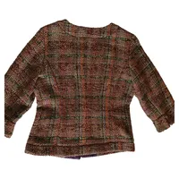 Coldwater Creek Damen Tweed Blazer Jacke Gr. 38 Mehrfarbig Kariert 5