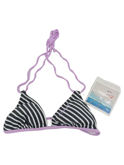 Diesel Bikini Oberteil Damen Gr. 34 XS Mehrfarbig Gestreift Bindeverschluss