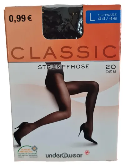 LYCRA Strumpfhose Classic Damen 44;L Schwarz 20 DEN