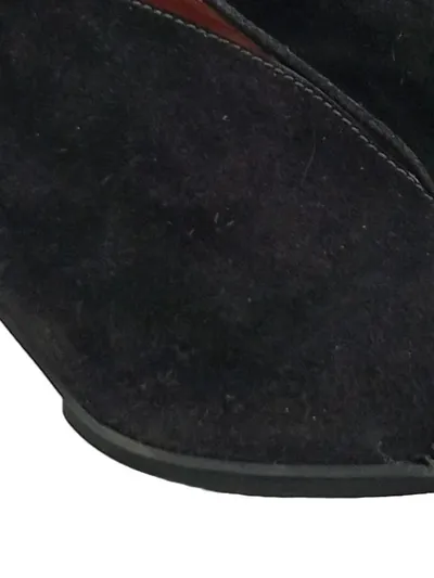 Hispanitas Damen Pumps Gr. 38 Schwarz Wildleder Leder Absatzschuhe Elegant