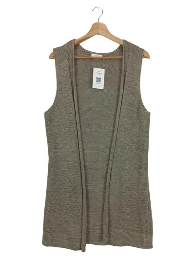 ANNE L. Damen Leichte Weste Grau Gr. 40/M Casual Basic Strick