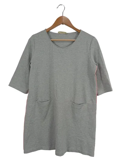 SMITH & SOUL Damen Freizeitkleid Gr. 38/M Grau Casual Kurzarm