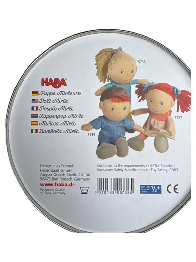 HABA Mirle Babypuppe Stoffpuppe Märchen Charmant Mehrfarbig 23cm