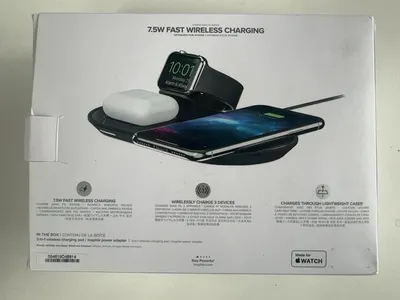 mophie 3-in-1 Kabellose Handy Ladestation Schwarz Modern Schnellladung