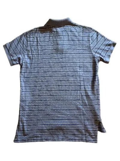 Polo Ralph Lauren Poloshirt Herren M Blau Gestreift Kurzarm Baumwolle