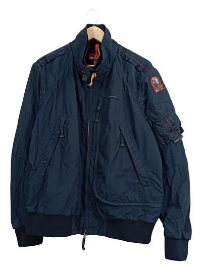 Parajumpers Herren Bomberjacke Gr. L Blau Nylon Outdoor PJS