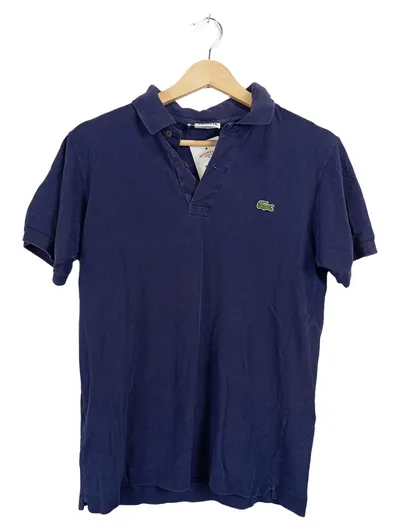 Lacoste Poloshirt Herren Gr. 2 XS Blau Baumwolle Kurzarm Piqué Logo Shirt