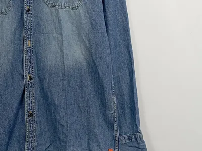 Jack & Jones Herren Freizeithemd Langarm Baumwolle Blau Gr. XL