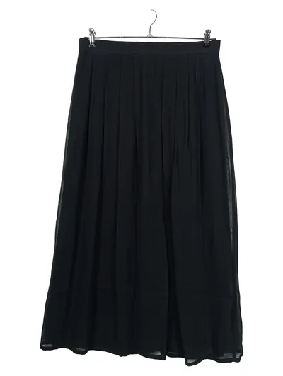 BARBARA TOUSSAINT Faltenrock Damen 44/XXL Schwarz Elegant Klassisch Maxirock