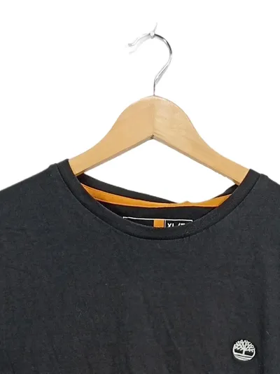 Timberland Herren T-Shirt Schwarz Gr. XL Slim Fit Logo Baumwolle Basic