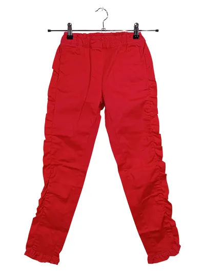 Yigga Mädchen Jogginghose Gr. 152 Rot Rüschen Casual