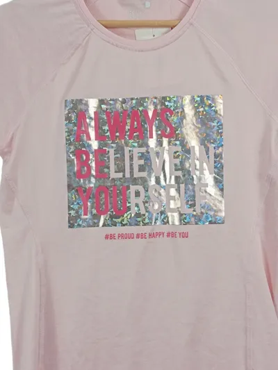 ERGEENOMIXX Mädchen T-Shirt Gr. 176 Rosa Glitzer Sport Shirt