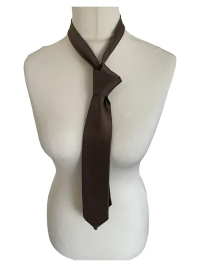 ALPI Krawatte Herren Braun Business Gestreift Elegant