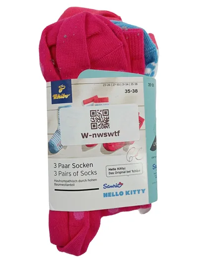 Tchibo Hello Kitty Socken 3 Paar Kinder Gr. 35-38 Pink Sanrio