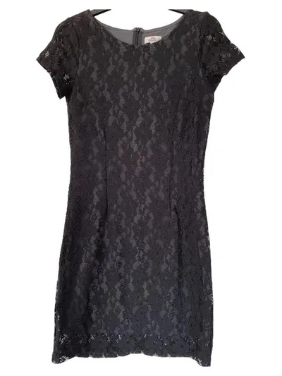 s.Oliver Blusenkleid Damen Gr. 36 Schwarz Spitze Feminin Elegant