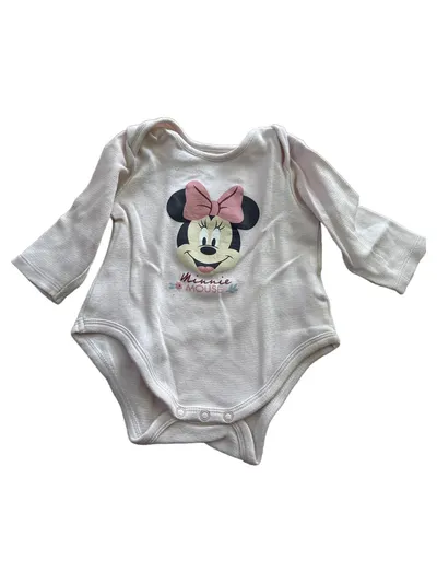 Disney Baby Minnie Mouse Mädchen Body Gr. 62 Rosa Baumwolle Langarm