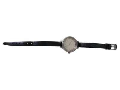 Fossil Damenuhr Lederarmband Strass Klassisch Elegant Schwarz