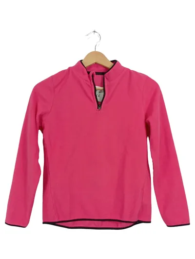 Fleecepullover Kinder Gr. 152 Pink Halbreißverschluss Outdoor Sport