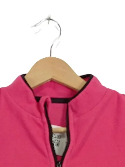 Fleecepullover Kinder Gr. 152 Pink Halbreißverschluss Outdoor Sport