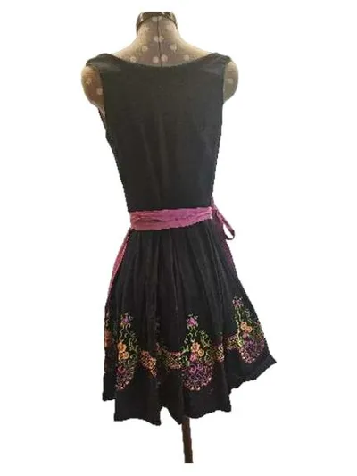 Original Steindl Dirndl Trachtenkleid Damen Gr. 32 Schwarz Stickerei