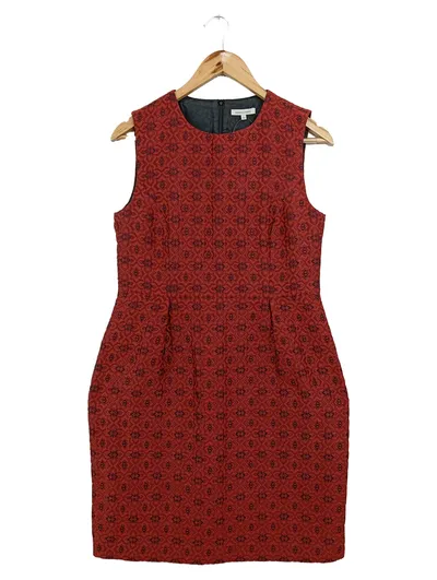 APRIORI Damen Etuikleid Gr. 36/S Rot Elegant Business Grafisches Muster