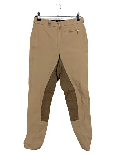 Pikeur Reithose Damen Gr. 36 Beige Vollbesatz Sportlich Baumwolle W28 S