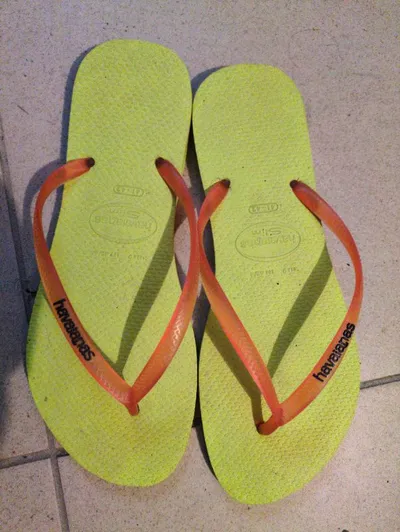 Havaianas Damen Zehentrenner Slim Flip Flops Gelb Gr. 42 Casual