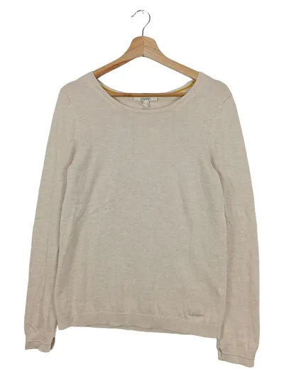 ESPRIT Damen Strickpullover Gr. 36/S Beige Basic Casual Langarm