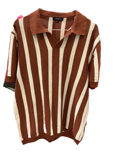 Lawrence Grey Damen Poloshirt Gestreift Braun Gr. 40/L Casual Modern