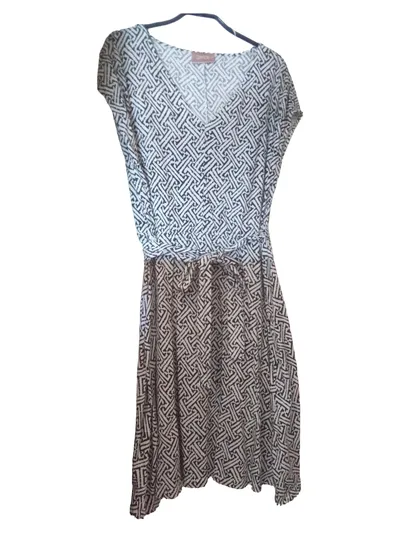 Cartoon Damen Freizeitkleid Gr. 46 Mehrfarbig Casual Muster