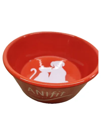 ANIfit Futternapf Keramik Napf Rot für Hund Katze Tier