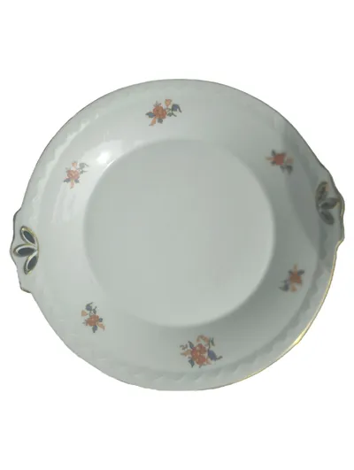 Sorau Servierteller Porzellan Vintage Blumenmuster Weiß Teller