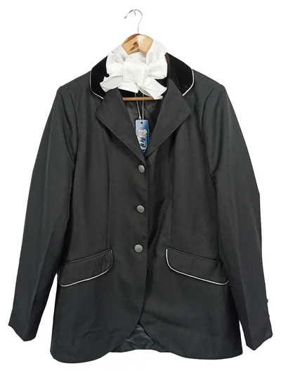ELT Damen Reitsakko Turnierjacket Gr. 40/L Grau Elegant Plastron